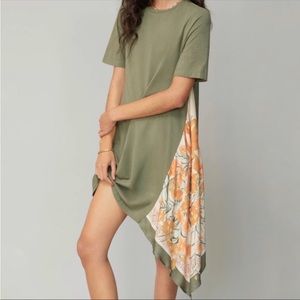 Anthropologie Tiny Saturday Sunday Giulia tshirt dress contrast floral S